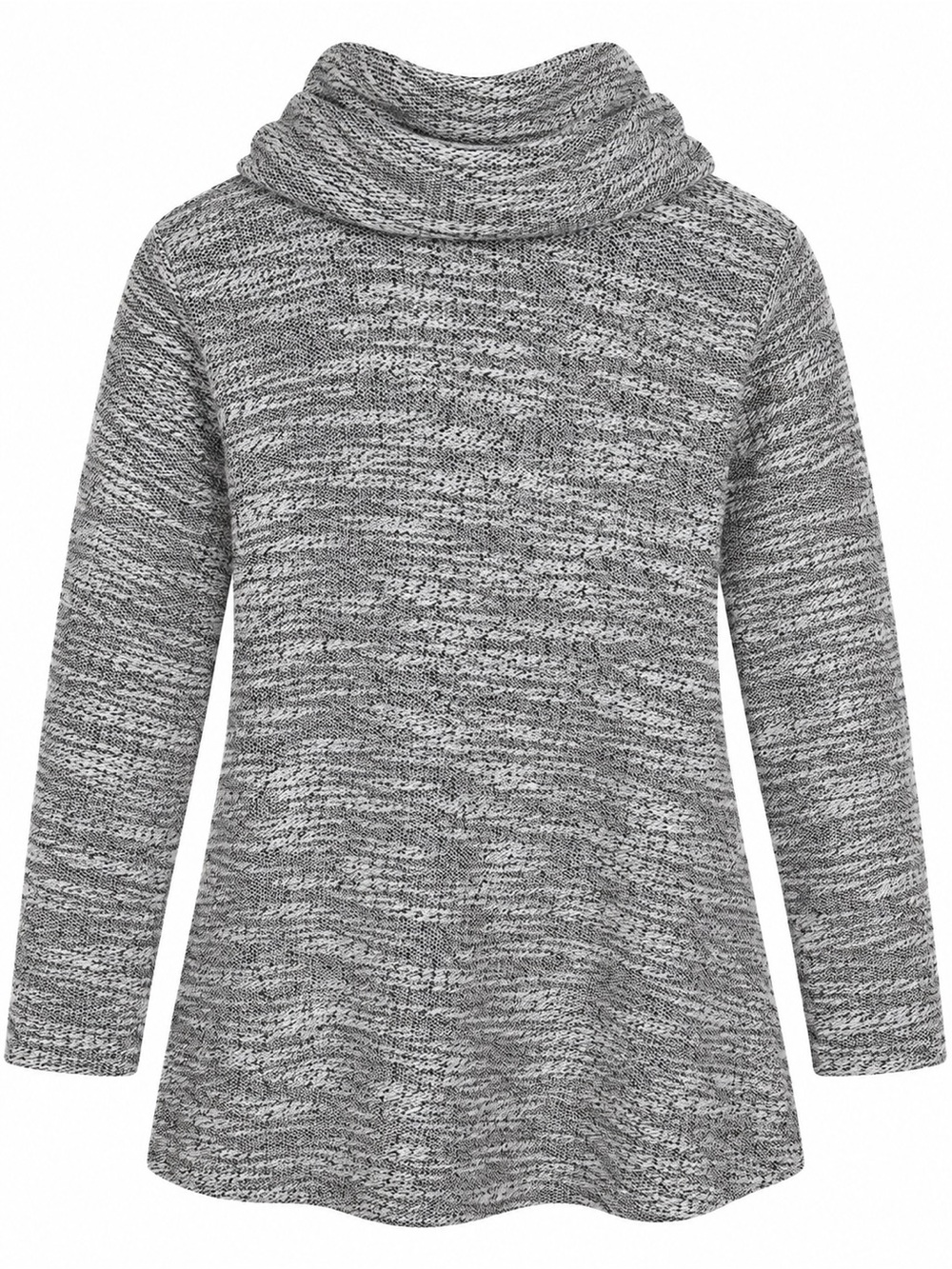 Merona XS Gray Marled Cowl Neck Long Sleeve Tunic Sweater Top